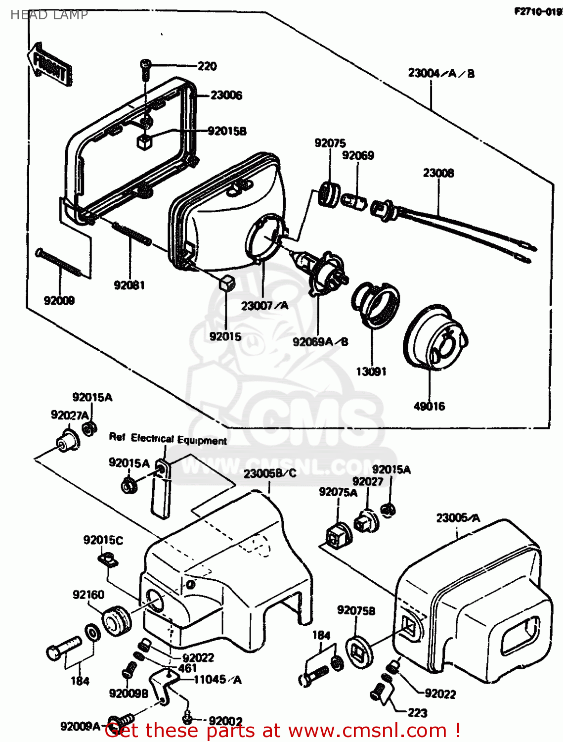 HEAD LAMP AR125A2 1984 UNITED KINGDOM GR ST SD