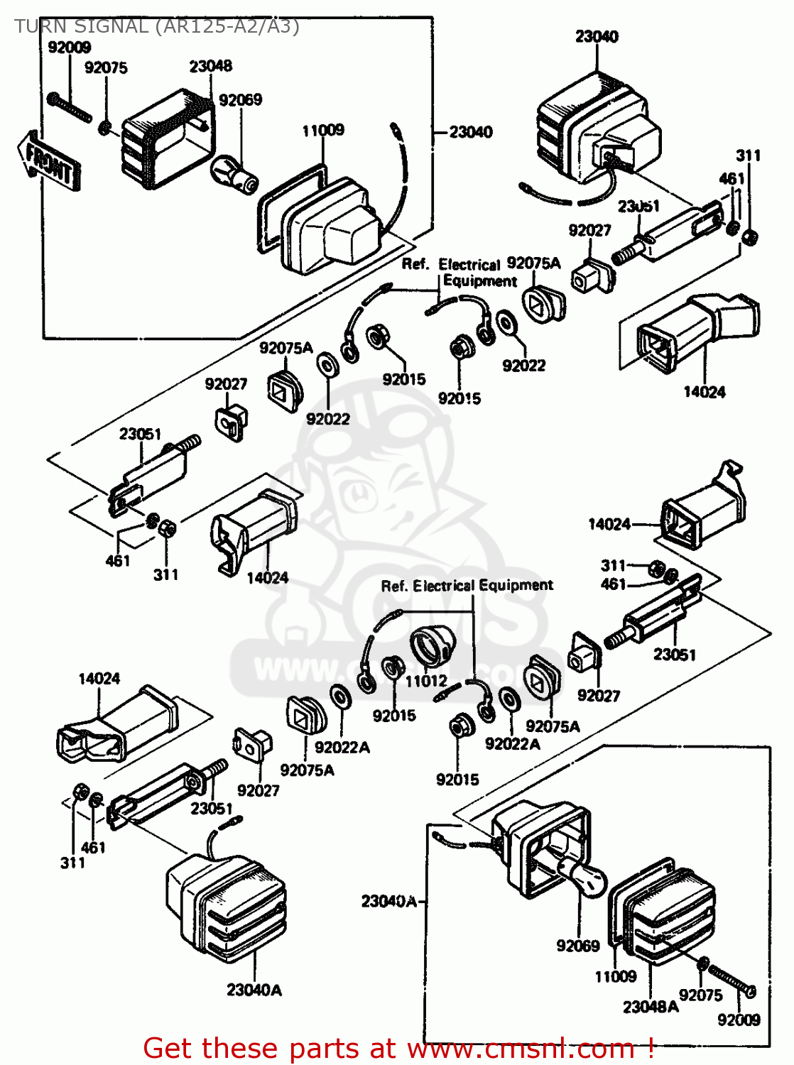 TURN SIGNAL (AR125-A2/A3) AR125A2 1984 UNITED KINGDOM GR ST SD