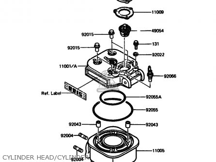 CYLINDER HEAD/CYLINDER - AR125A2 1984 UNITED KINGDOM GR ST SD