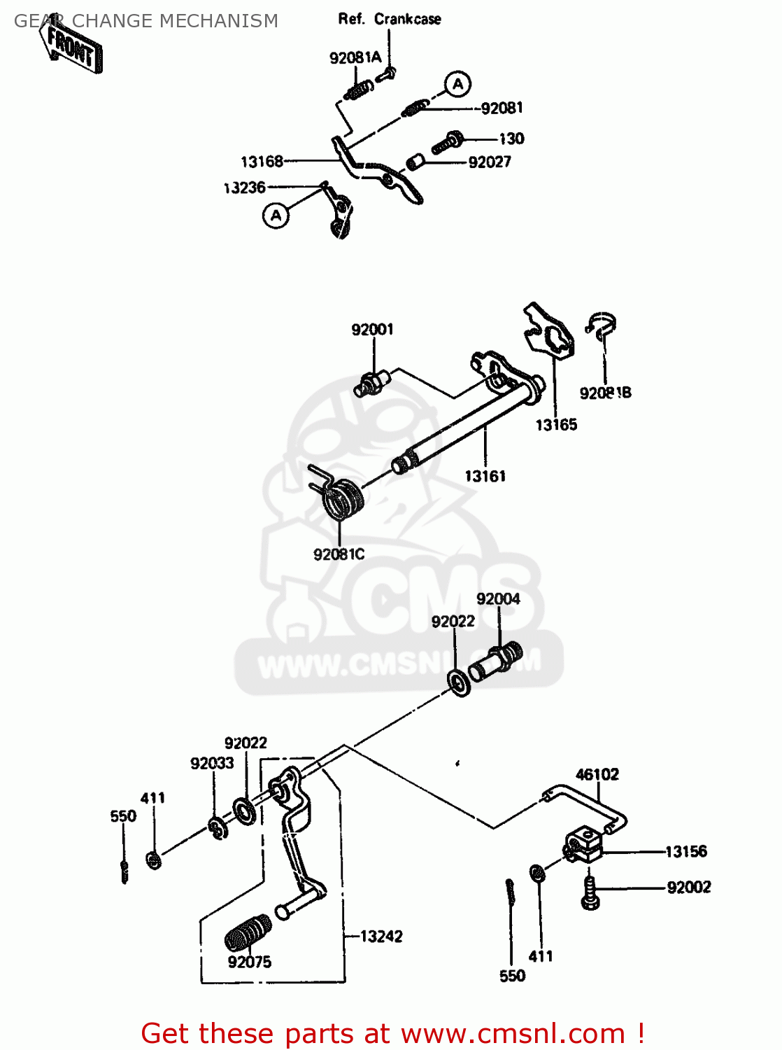 GEAR CHANGE MECHANISM AR125A3 1985 UNITED KINGDOM FR GR ST SD
