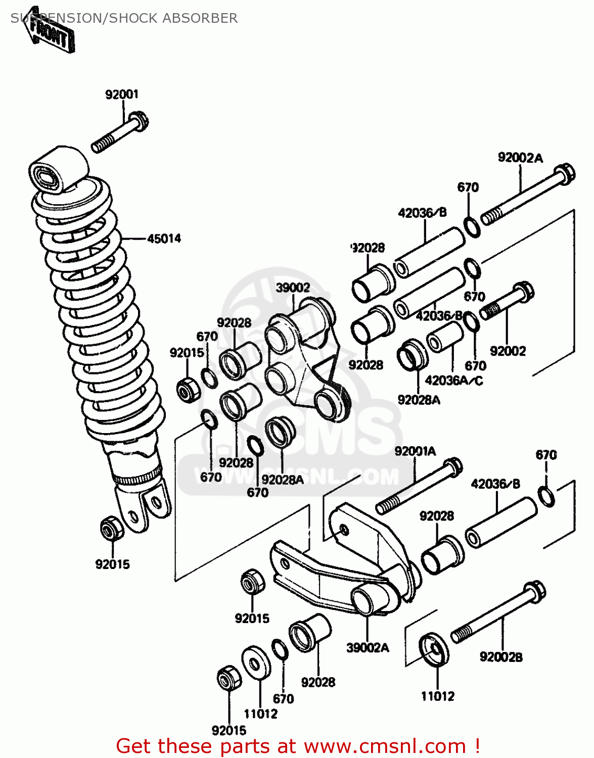 SUSPENSION/SHOCK ABSORBER AR125A3 1985 UNITED KINGDOM FR GR ST SD