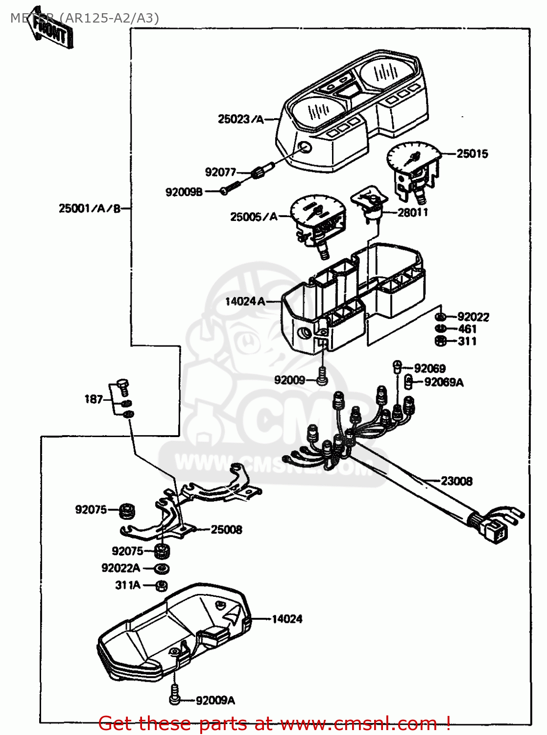 METER (AR125-A2/A3) AR125A3 1985 UNITED KINGDOM FR GR ST SD