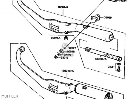 MUFFLER - AR125A3 1985 UNITED KINGDOM FR GR ST SD