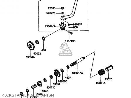 KICKSTARTER MECHANISM - AR125A3 1985 UNITED KINGDOM FR GR ST SD