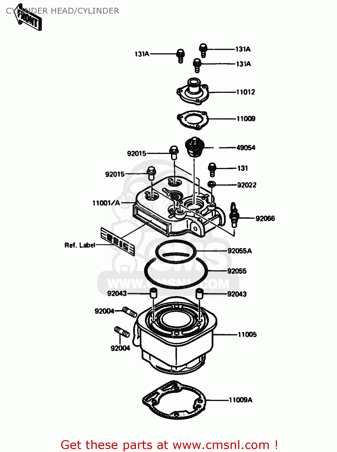 CYLINDER HEAD/CYLINDER AR125A4 1986 UNITED KINGDOM GR NR SD ST