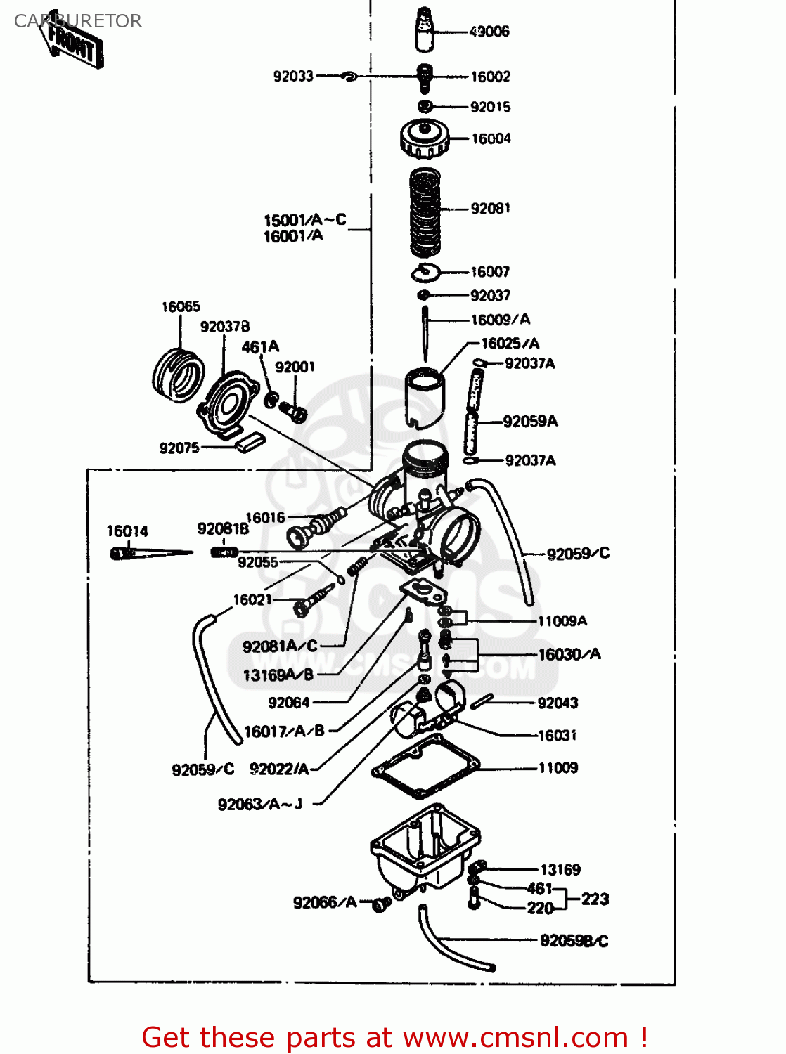 CARBURETOR AR125A4 1986 UNITED KINGDOM GR NR SD ST