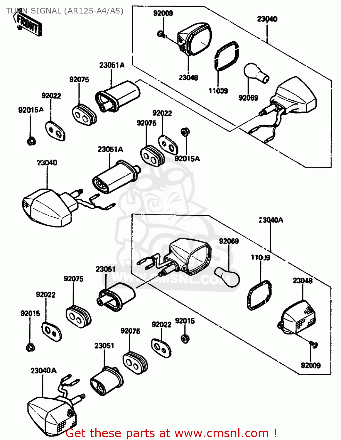 TURN SIGNAL (AR125-A4/A5) AR125A4 1986 UNITED KINGDOM GR NR SD ST