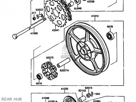 REAR HUB - AR125A4 1986 UNITED KINGDOM GR NR SD ST
