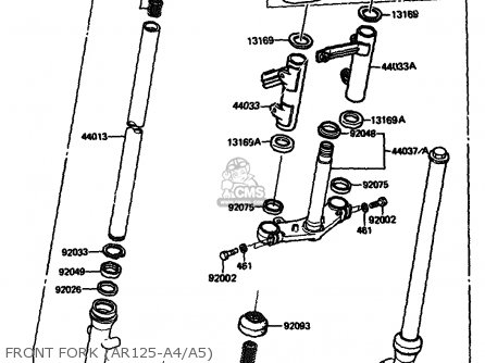 FRONT FORK (AR125-A4/A5) - AR125A4 1986 UNITED KINGDOM GR NR SD ST