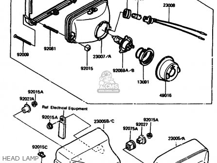 HEAD LAMP - AR125A4 1986 UNITED KINGDOM GR NR SD ST
