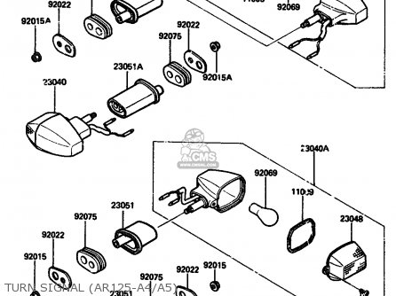 TURN SIGNAL (AR125-A4/A5) - AR125A4 1986 UNITED KINGDOM GR NR SD ST