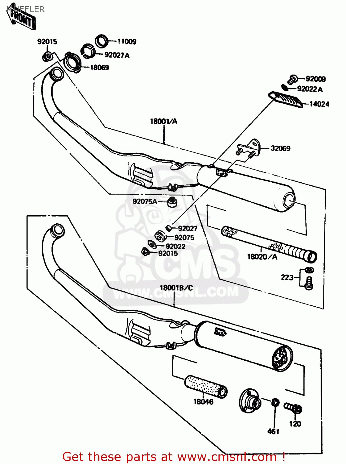 MUFFLER AR125A5 1987 UNITED KINGDOM GR NR ST
