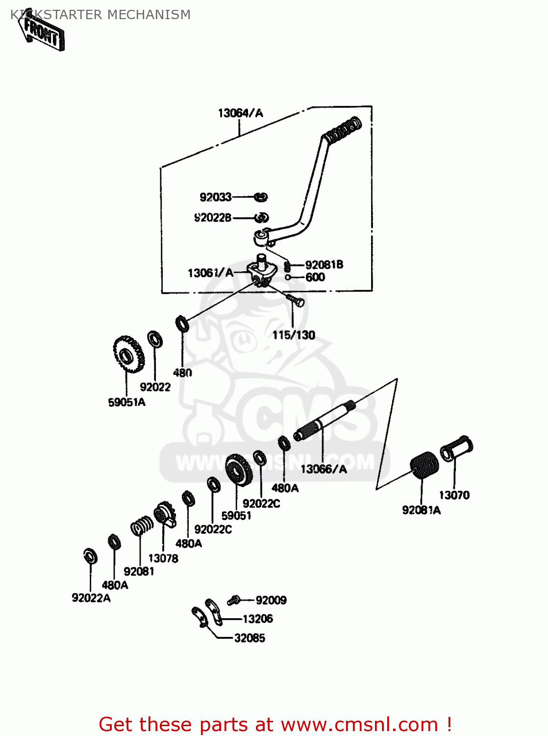 KICKSTARTER MECHANISM AR125A5 1987 UNITED KINGDOM GR NR ST