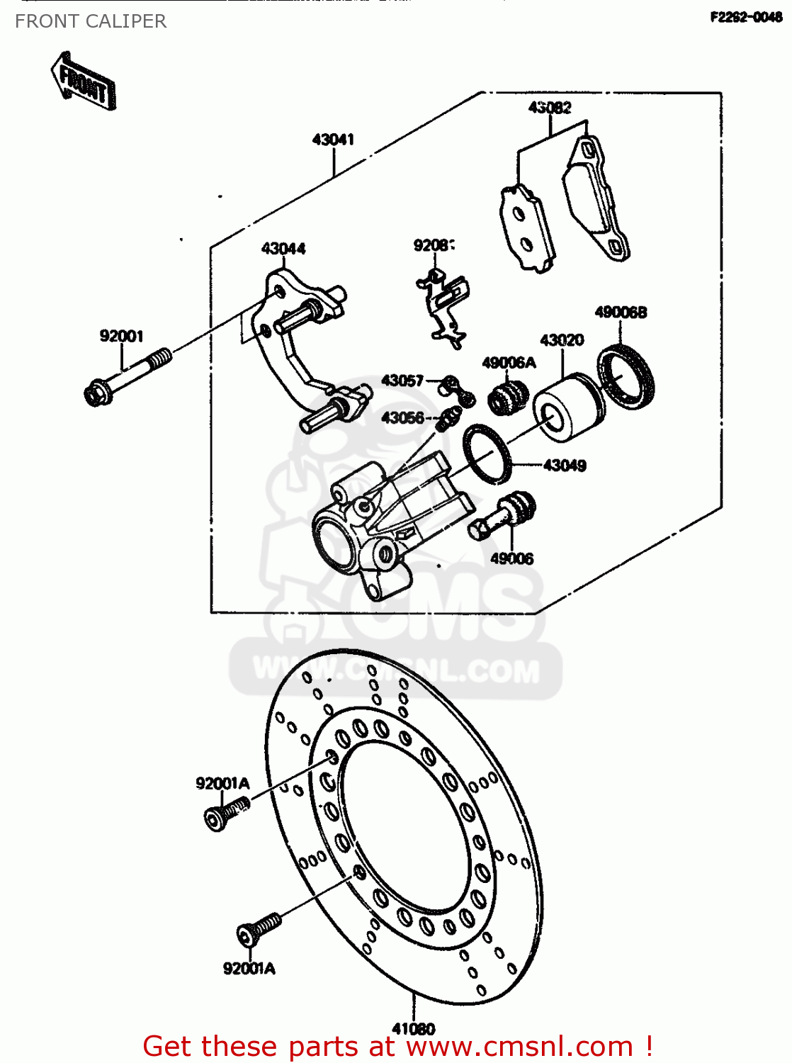 FRONT CALIPER AR125A5 1987 UNITED KINGDOM GR NR ST