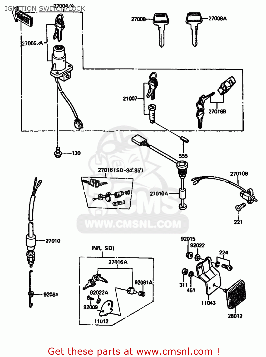 IGNITION SWITCH/LOCK AR125A5 1987 UNITED KINGDOM GR NR ST