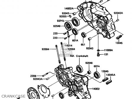 CRANKCASE - AR125A5 1987 UNITED KINGDOM GR NR ST