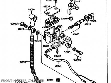 FRONT MASTER CYLINDER - AR125A5 1987 UNITED KINGDOM GR NR ST