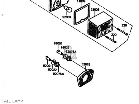 TAIL LAMP - AR125A5 1987 UNITED KINGDOM GR NR ST