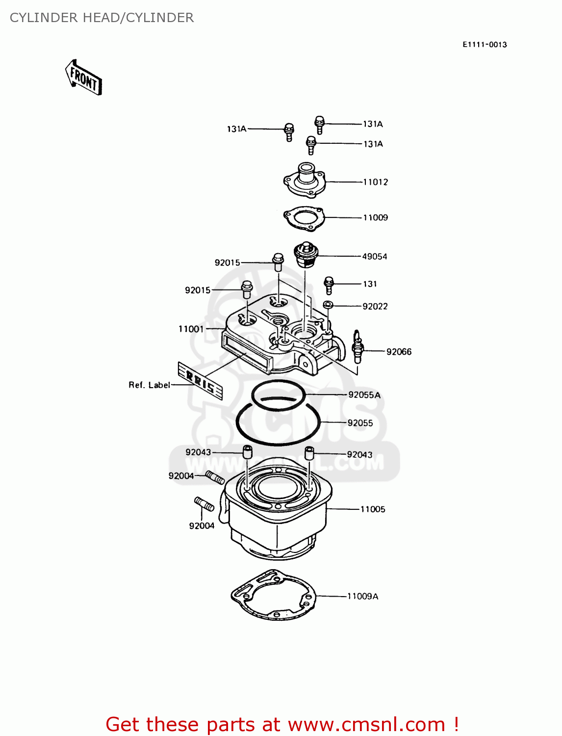 CYLINDER HEAD/CYLINDER AR125A6 1988 UNITED KINGDOM GR NR