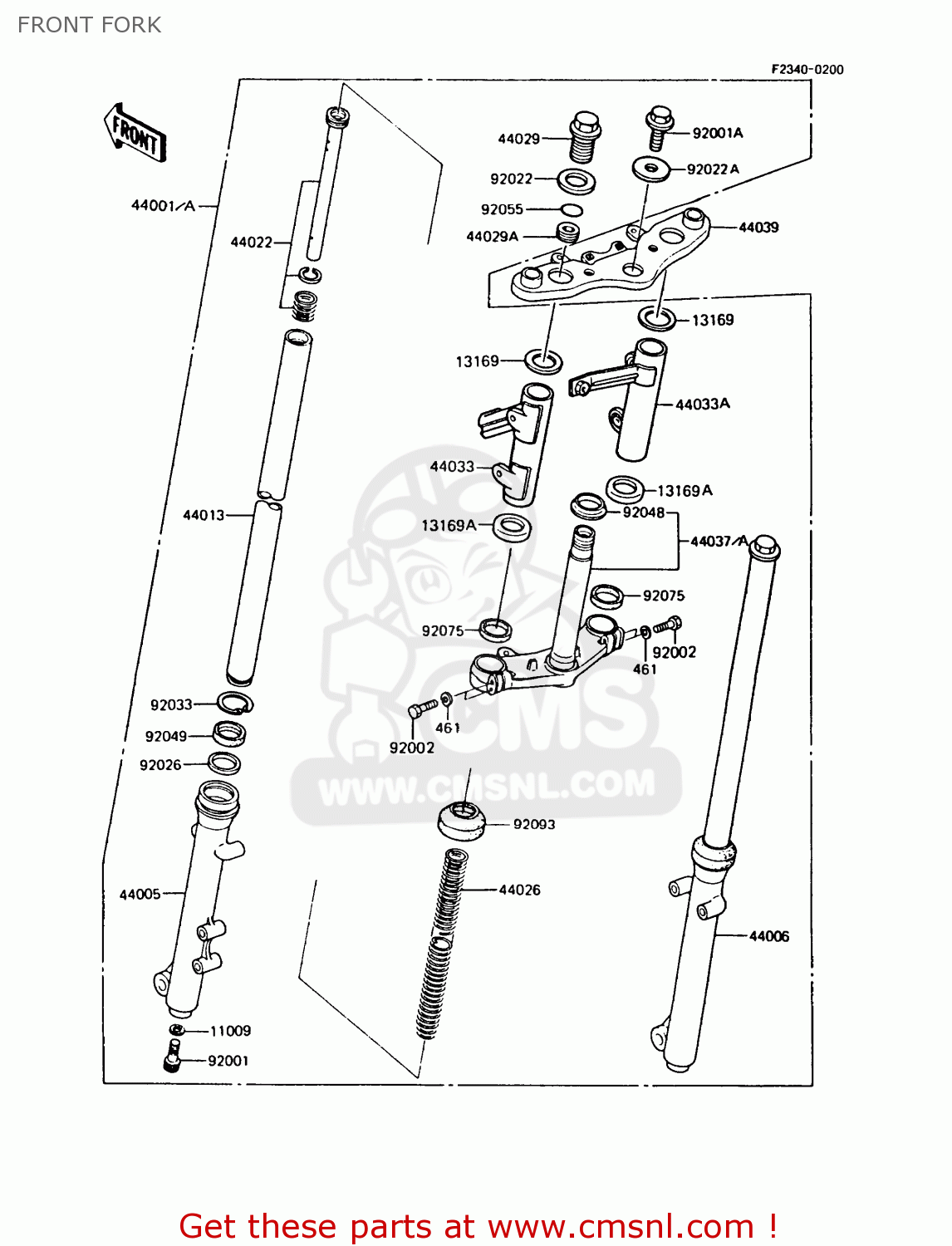 FRONT FORK AR125A6 1988 UNITED KINGDOM GR NR