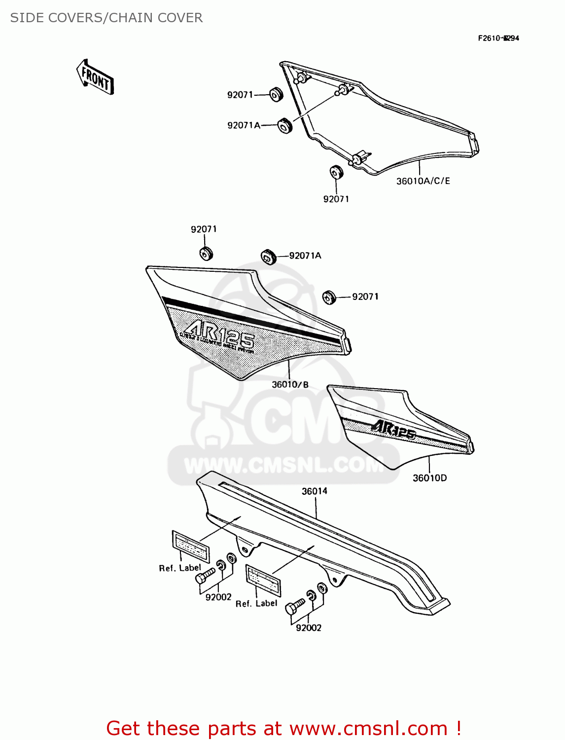 SIDE COVERS/CHAIN COVER AR125A6 1988 UNITED KINGDOM GR NR