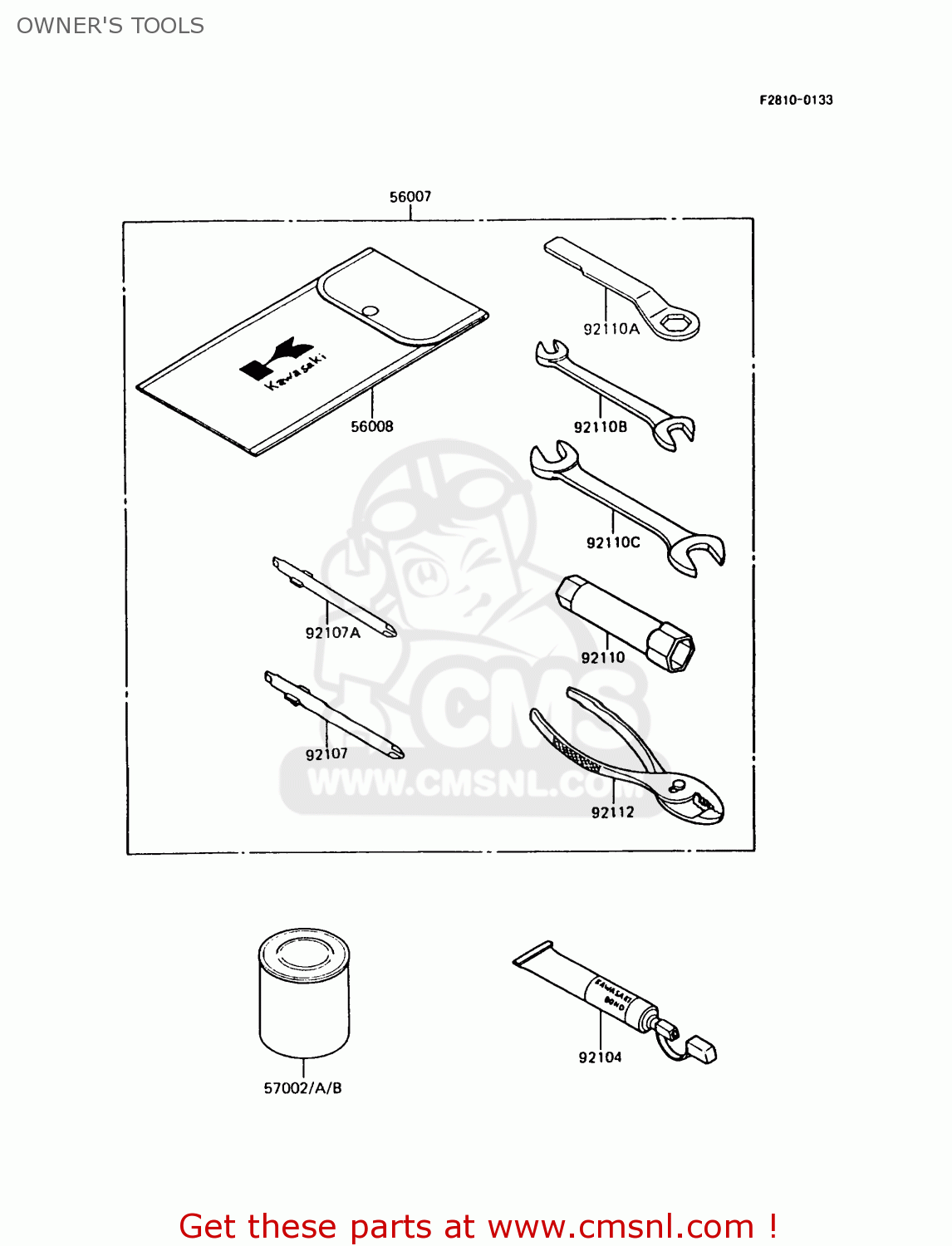 OWNER'S TOOLS AR125A6 1988 UNITED KINGDOM GR NR