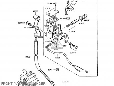 FRONT MASTER CYLINDER - AR125A6 1988 UNITED KINGDOM GR NR