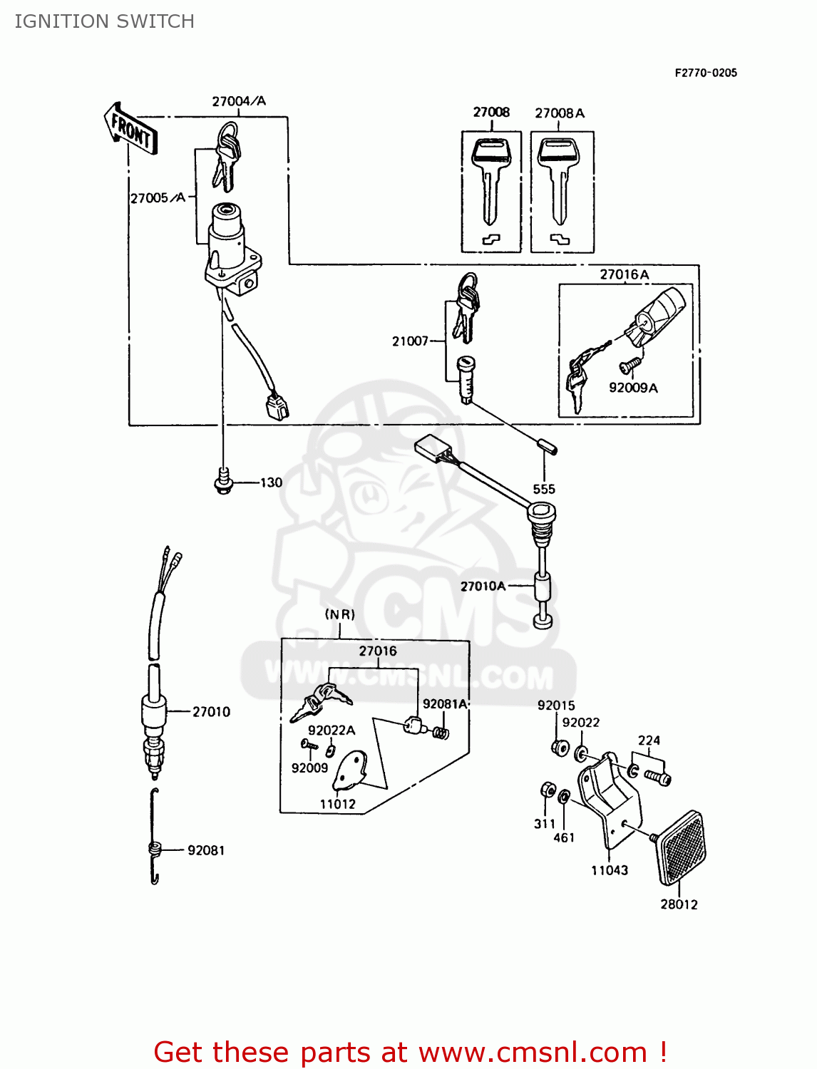 IGNITION SWITCH AR125A7 1989 UNITED KINGDOM GR NR
