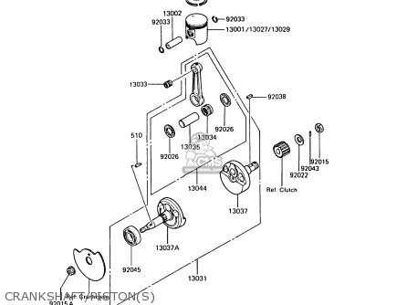 CRANKSHAFT/PISTON(S) - AR125A7 1989 UNITED KINGDOM GR NR