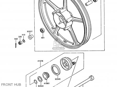 FRONT HUB - AR125A7 1989 UNITED KINGDOM GR NR
