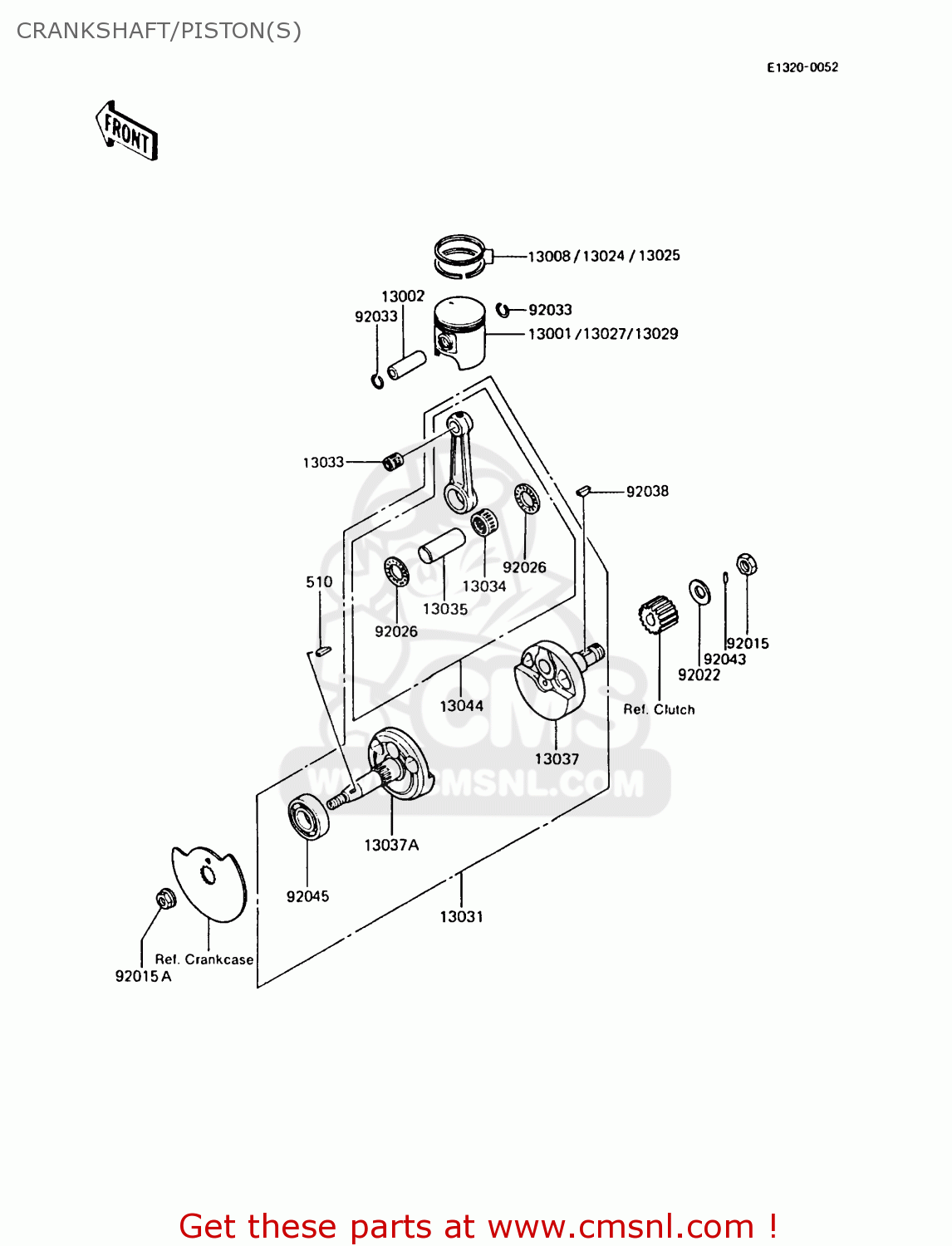 CRANKSHAFT/PISTON(S) AR125A8 1990 UNITED KINGDOM GR NR