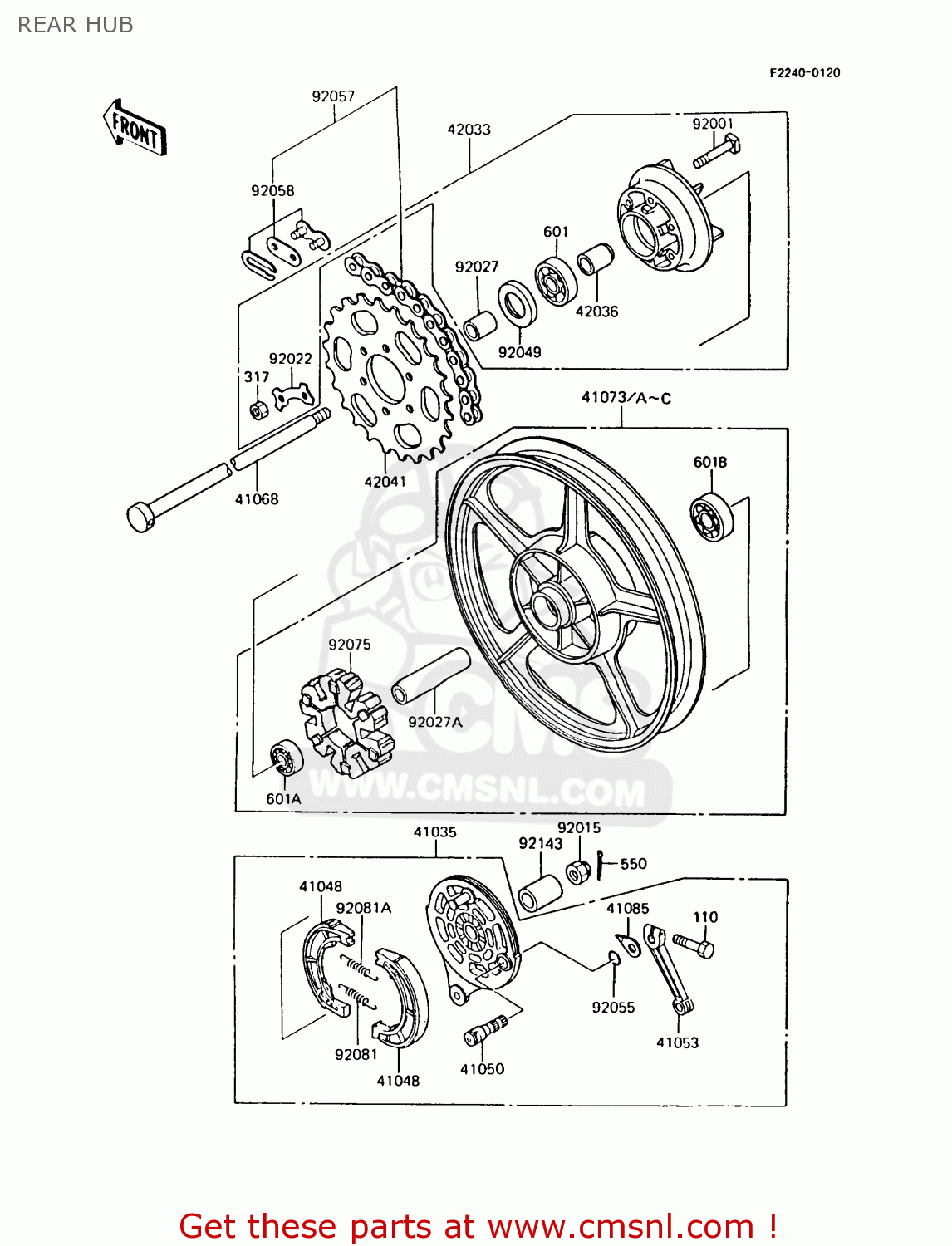 REAR HUB AR125A8 1990 UNITED KINGDOM GR NR
