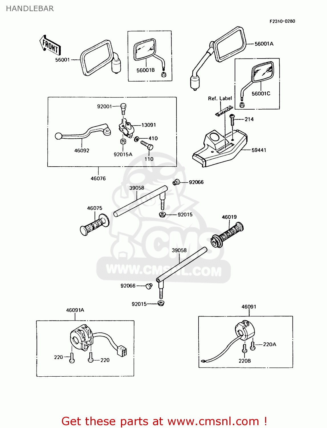HANDLEBAR AR125A8 1990 UNITED KINGDOM GR NR