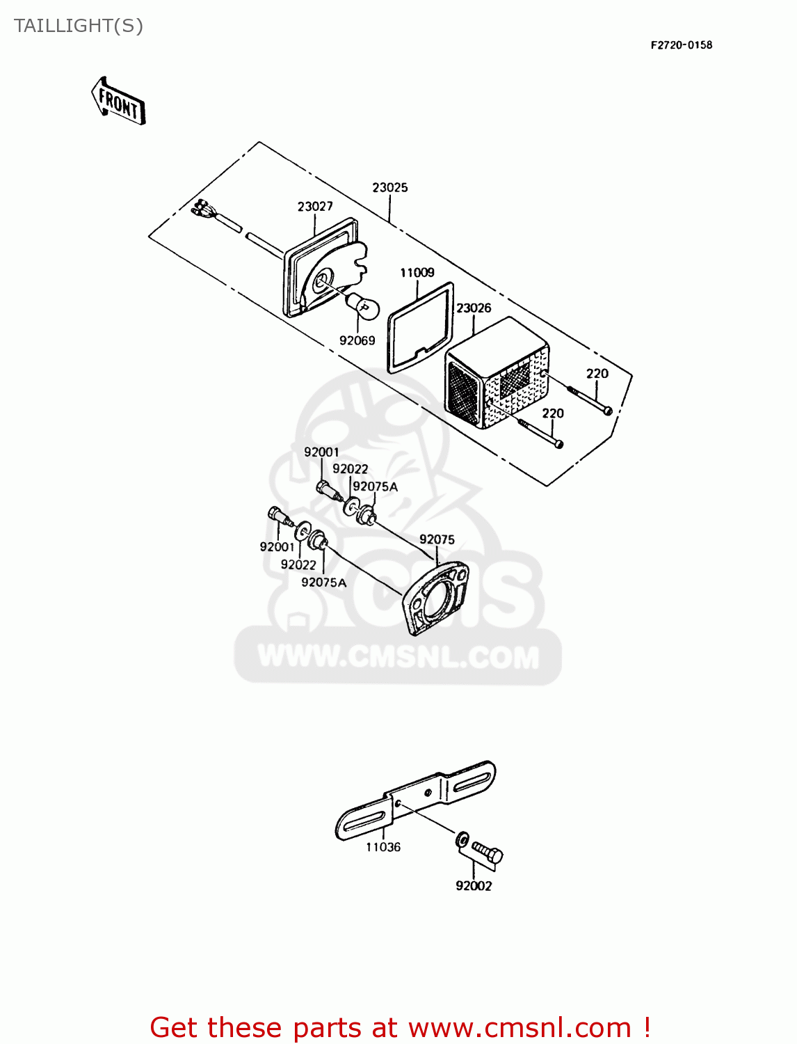 TAILLIGHT(S) AR125A8 1990 UNITED KINGDOM GR NR