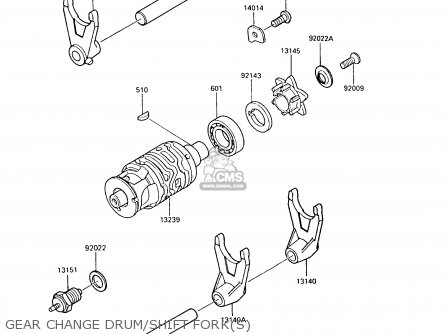 GEAR CHANGE DRUM/SHIFT FORK(S) - AR125A8 1990 UNITED KINGDOM GR NR