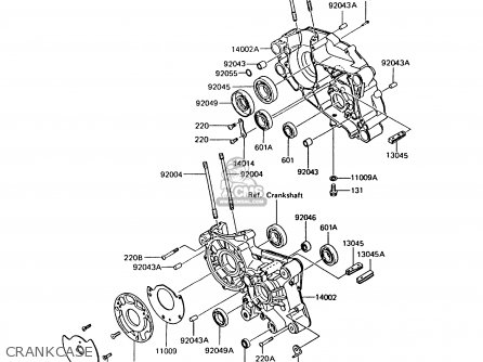 CRANKCASE - AR125A8 1990 UNITED KINGDOM GR NR
