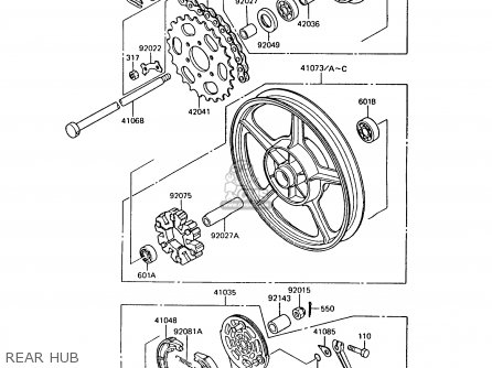 REAR HUB - AR125A8 1990 UNITED KINGDOM GR NR