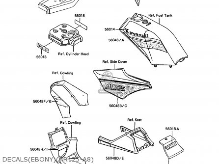 DECALS(EBONY)(AR125-A8) - AR125A8 1990 UNITED KINGDOM GR NR