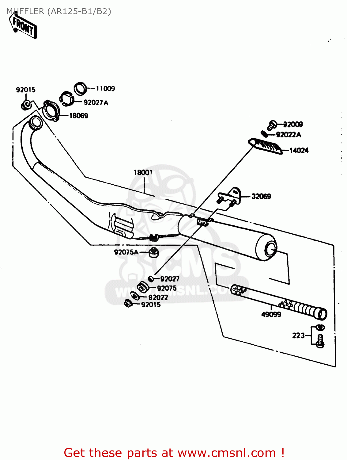 MUFFLER (AR125-B1/B2) AR125B1 1984 FRANCE