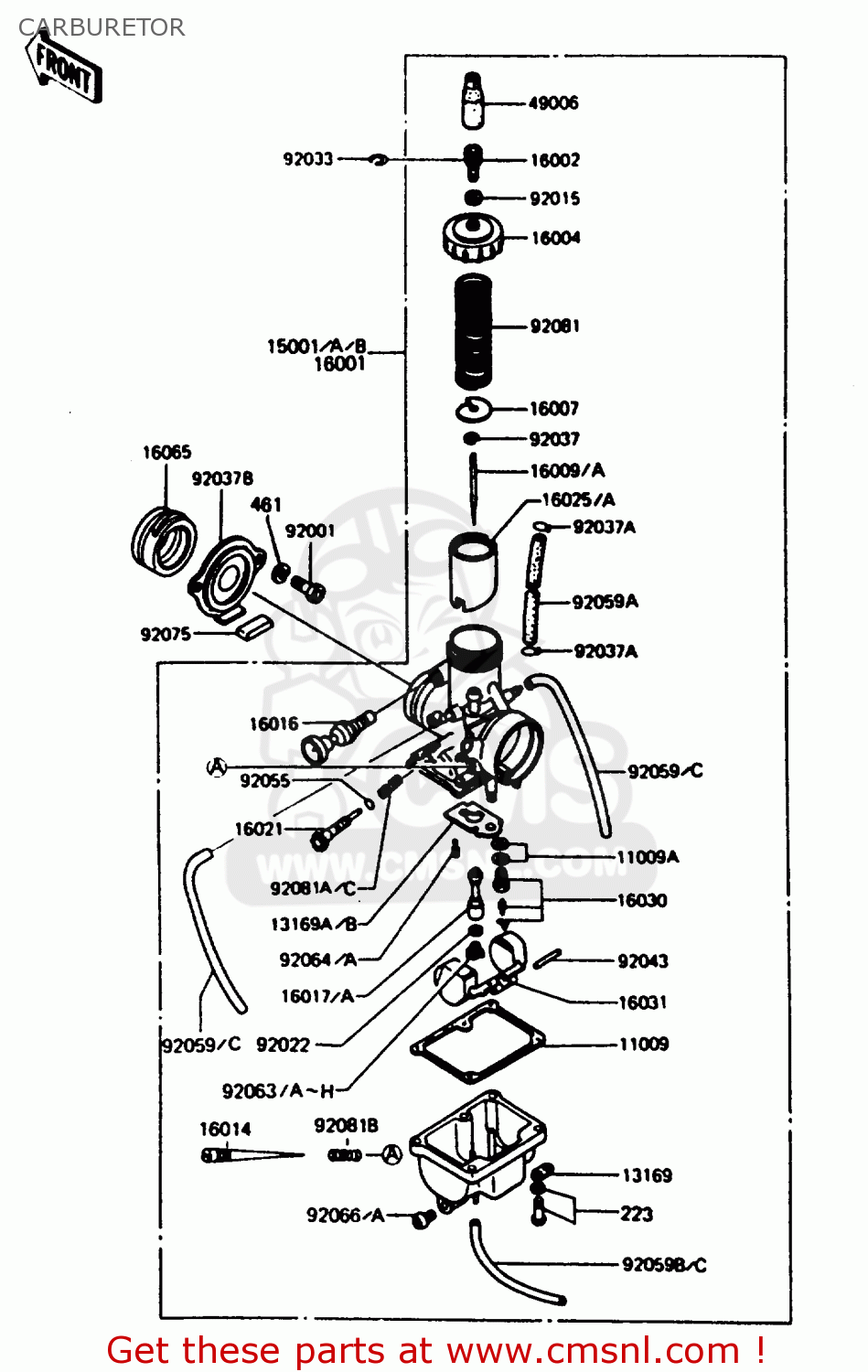 CARBURETOR AR125B1 1984 FRANCE