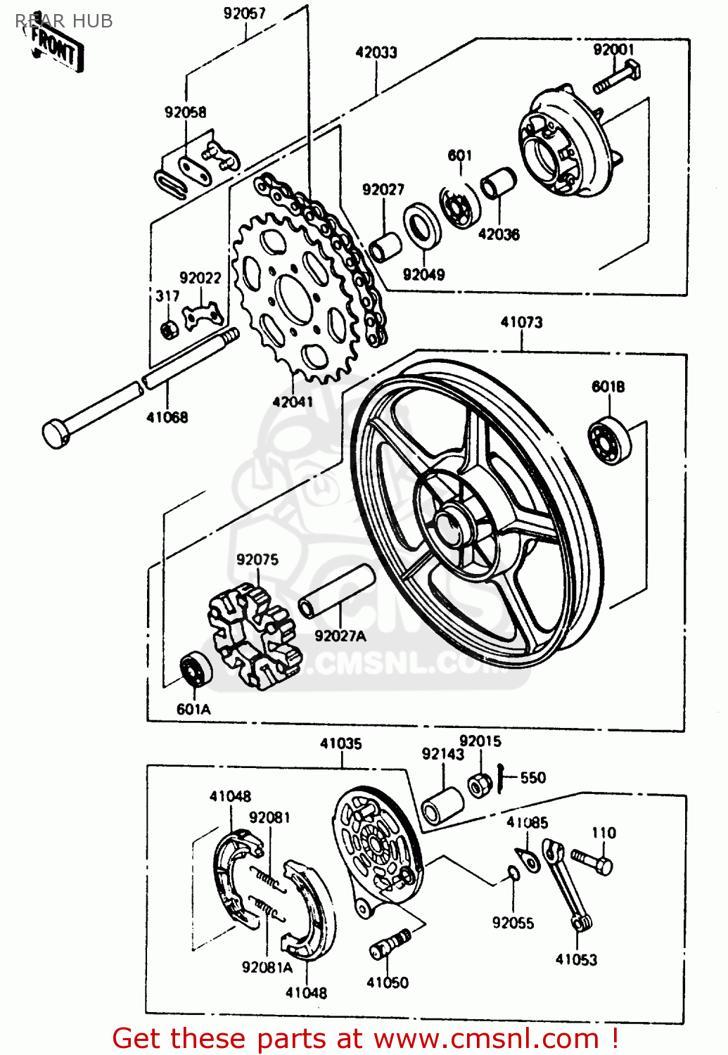 REAR HUB AR125B1 1984 FRANCE