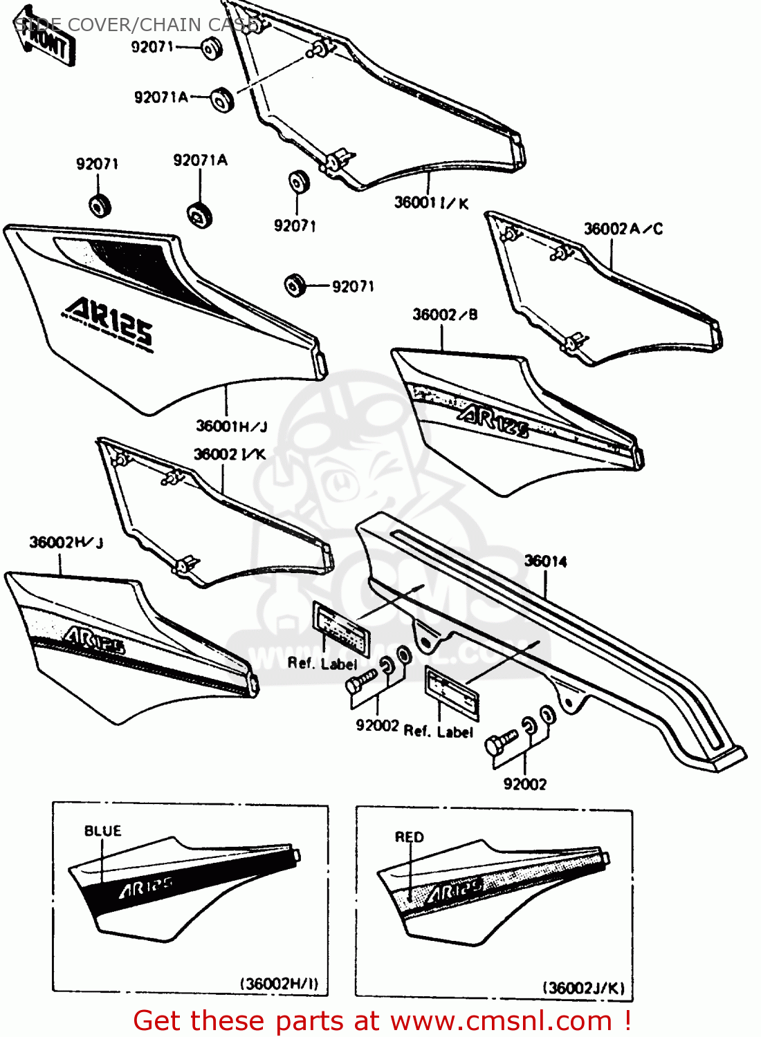 SIDE COVER/CHAIN CASE AR125B1 1984 FRANCE