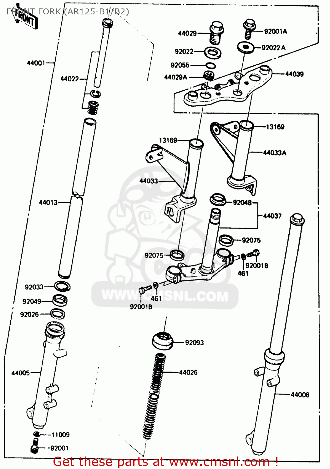 FRONT FORK (AR125-B1/B2) AR125B1 1984 FRANCE
