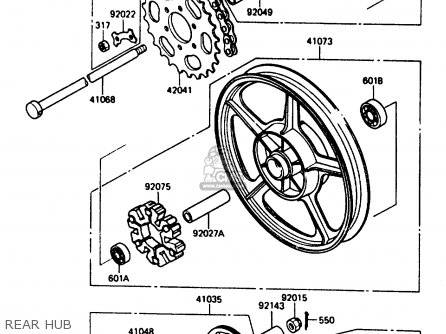 REAR HUB - AR125B1 1984 FRANCE