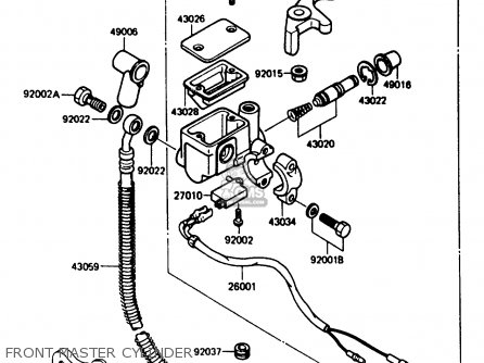FRONT MASTER CYLINDER - AR125B1 1984 FRANCE