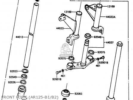 FRONT FORK (AR125-B1/B2) - AR125B1 1984 FRANCE