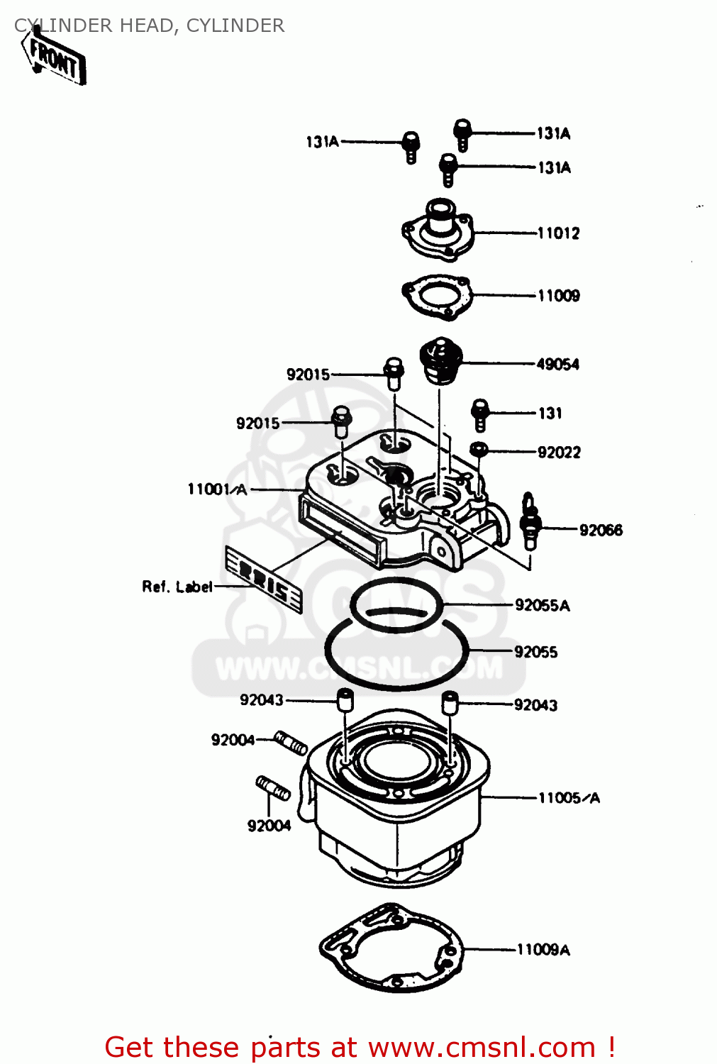 CYLINDER HEAD, CYLINDER AR125B2 1985 FRANCE
