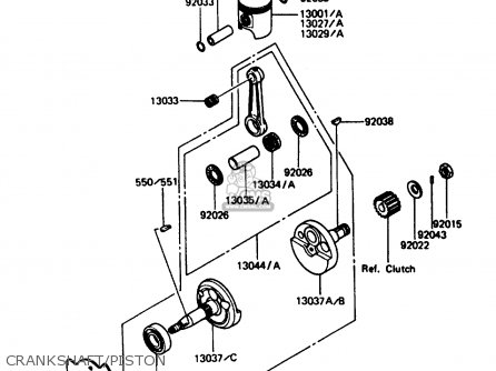 CRANKSHAFT/PISTON - AR125B2 1985 FRANCE