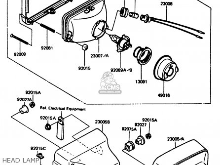 HEAD LAMP - AR125B2 1985 FRANCE