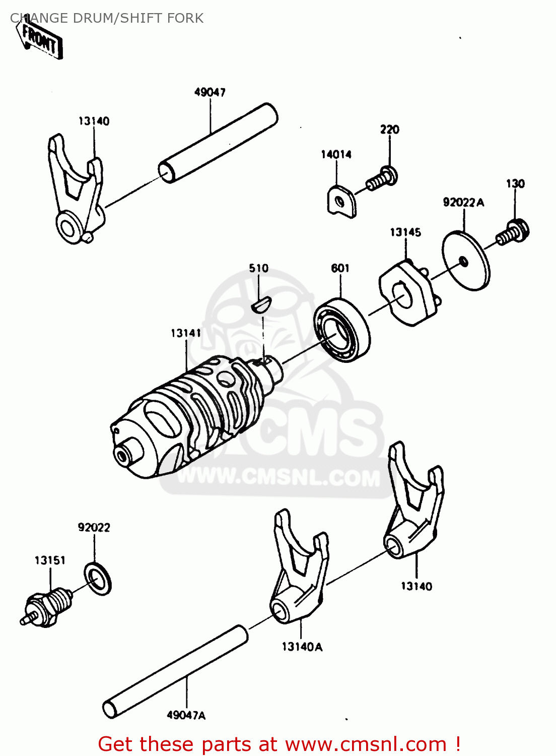 CHANGE DRUM/SHIFT FORK AR125B3 1986 UNITED KINGDOM FRANCE